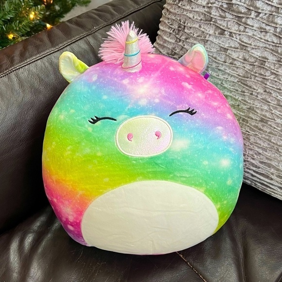 Squishmallows Esmerelda The Rainbow Unicorn Fantasy Squad 12”x12” - Picture 1 of 5
